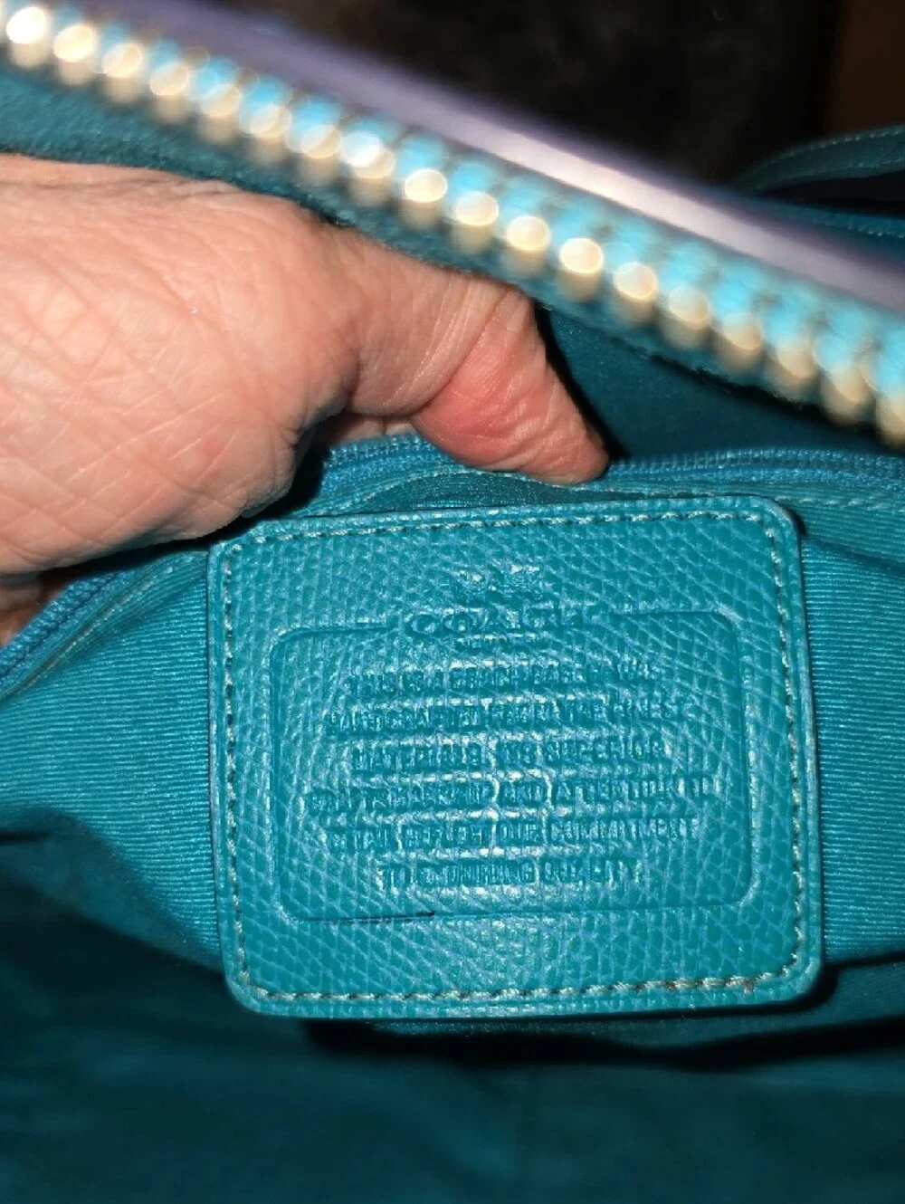 Coach Turquoise Dome Satchel - Structured Leather Handbag